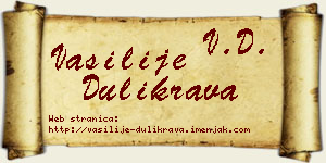 Vasilije Dulikrava vizit kartica